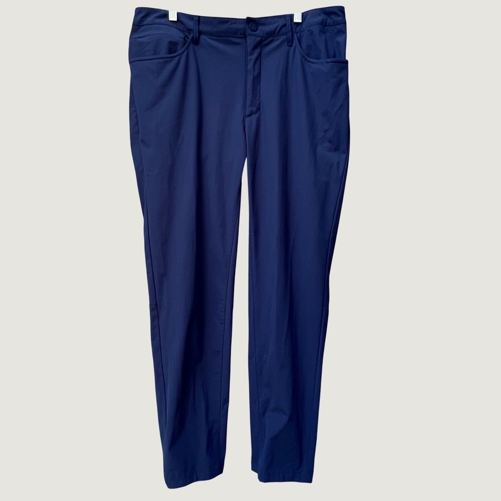 All‎ In Motion Mens Golf Pants Navy Blue Stretch Performance Trousers 36x30